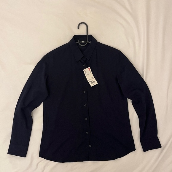 Uniqlo Rayon Long Sleeve Blouse - Picture 1 of 5